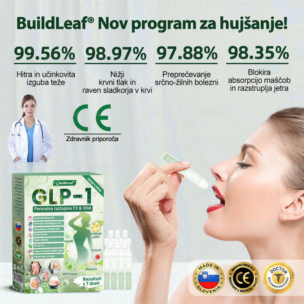 🍐BuildLeaf® GLP-1 8-v-1 Fit & Vital Řešení ✅ Obezita, kardiovaskulární zdraví, cukrovka, spánková apnoe, zdraví střev, problémy se klouby a další.