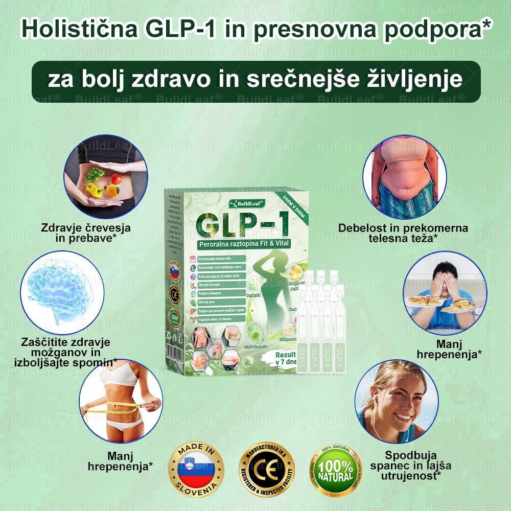 🍐BuildLeaf® GLP-1 8-v-1 Fit & Vital Řešení ✅ Obezita, kardiovaskulární zdraví, cukrovka, spánková apnoe, zdraví střev, problémy se klouby a další.