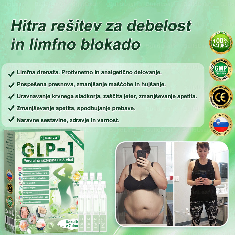 🍐BuildLeaf® GLP-1 8-v-1 Fit & Vital Řešení ✅ Obezita, kardiovaskulární zdraví, cukrovka, spánková apnoe, zdraví střev, problémy se klouby a další.
